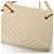 Saint Laurent Schultertasche aus elfenbeinfarbenem Leder mit Kette Roh - Ansicht 4
