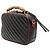 Bolsa de couro matelassé preto GG Marmont diagonal da Gucci com alças de bambu. - vista 2