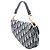 Saddle Borsa a sella in tela micro obliqua blu Dior Blu navy - vista 2