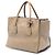 Double Borsa Prada in vitello lucido marrone con doppio manico e tasche gemelle Beige - vista 2