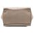 Double Borsa Prada in vitello lucido marrone con doppio manico e tasche gemelle Beige - vista 3
