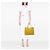 Prada Borsa doppia media in pelle Saffiano gialla Giallo - vista 6