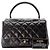 Coco Handle Chanel Kelly Top Handle – Caviar Nero, Finiture Argentate Silver hardware