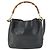 Borsa a mano in pelle Gucci Bamboo 2way Nera Oro 001 123 1638 Auth 169470 Nero D'oro - vista 13