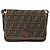 Sac à bandoulière en toile Zucca FENDI Noir Marron Auth ka2348 - vue 13