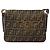 Sac à bandoulière en toile Zucca FENDI Noir Marron Auth ka2348 - vue 2