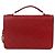 CHANEL Matelassé 23 Bolsa de Cadena Doble con Cierre de Cordero Rojo CC Auth 166468SAM Roja Dorado - vista 2