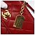 CHANEL Matelassé 23 Bolsa de Cadena Doble con Cierre de Cordero Rojo CC Auth 166468SAM Roja Dorado - vista 20