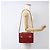 CHANEL Matelassé 23 Bolsa de Cadena Doble con Cierre de Cordero Rojo CC Auth 166468SAM Roja Dorado - vista 28