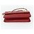 CHANEL Matelassé 23 Bolsa de Cadena Doble con Cierre de Cordero Rojo CC Auth 166468SAM Roja Dorado - vista 5