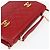 CHANEL Matelassé 23 Bolsa de Cadena Doble con Cierre de Cordero Rojo CC Auth 166468SAM Roja Dorado - vista 6