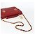 CHANEL Matelassé 23 Bolsa de Cadena Doble con Cierre de Cordero Rojo CC Auth 166468SAM Roja Dorado - vista 8