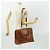 Borsa a mano in pelle GUCCI Bamboo 2 in 1 Marrone Oro 002 123 0322 Auth 165977 D'oro - vista 24