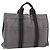 Hermès HERMES Fourre ToutMM Borsa a Mano in Tela Grigia Argento Auth ti3707 Marrone