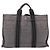 Hermès HERMES Fourre ToutMM Borsa a Mano in Tela Grigia Argento Auth ti3707 Marrone - vista 2