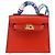 Hermès HERMES Micro Kelly Twilly Charm in Pelle Arancione Auth 169917SM - vista 13