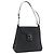 Vala Schultertasche aus Leder Silber Schwarz Salvatore Ferragamo Auth ka2360