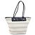 Borsa Tote Burberry in tela e pelle bianca argento oro Auth ti3757 Bianco D'oro