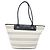 Borsa Tote Burberry in tela e pelle bianca argento oro Auth ti3757 Bianco D'oro - vista 2