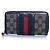 Gucci, monogram web wallet in blue