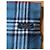 Autre Marque Sciarpa Burberry a quadri in lana d'agnello Nero Bianco Rosso Blu - vista 3
