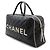Borsa Boston in pelle matelassé Chanel Nero - vista 2