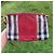 Pochette Burberry in tela e pelle Nero Rosso Beige - vista 3