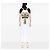Bamboo Mochila Gucci White Large em pele de vitelo com borla de bambu e cordão Branco Cru - vista 8
