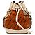 Borsa a secchiello Mon Tresor Mini Zucca in suede arancione di Fendi