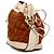 Borsa a secchiello Mon Tresor Mini Zucca in suede arancione di Fendi - vista 2