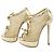 Christian Louboutin Python Lackleder Mesh Stiefelsandalen Golden - Ansicht 2
