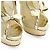 Christian Louboutin Python Lackleder Mesh Stiefelsandalen Golden - Ansicht 5