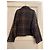 Autre Marque Giacca-camicia a quadri in lana e cotone Senape Blu navy - vista 3