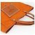 Borsa Tote PRADA in nylon e pelle arancione dorato Auth ti3743 D'oro - vista 6