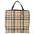 Bolso de mano de PVC beige con estampado Nova Check de BURBERRY Plata Auth 170920 - vista 13