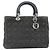 Christian Dior Borsa Tote Lady Dior Canage in Denim 2way Nero Argento Auth ka2427A - vista 13