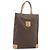 Céline Borsa a mano in tela Macadam CELINE in pelle PVC marrone oro Auth ep13084 D'oro