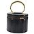 Céline Borsa a mano Vanity in pelle nera e oro Auth 169907V Nero D'oro