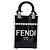 FENDI Sunshine Piccola Borsa Shopper Mini in Tela Verniciata 2in1 Nera Auth 149922SAM - vista 13