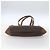Céline Borsa tote in tela Macadam CELINE in pelle PVC marrone oro Auth bs33207 D'oro - vista 5