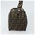 Borsa a Spalla in Tela Zucca FENDI Nera Marrone Auth 171985 Nero - vista 3
