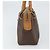 Céline Borsa Boston in tela Macadam CELINE in pelle PVC marrone oro Auth ti3656 D'oro - vista 4