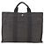 Hermès HERMES Her Line Tote MM Handtasche aus Canvas Grau Silber Authentisch 172058 Braun - Ansicht 13
