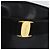 Borsa a Spalla Vala in Pelle Nera e Oro Salvatore Ferragamo Auth BA10794 Nero D'oro - vista 9