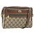 GUCCI GG Supreme Web Sherry Line Bag PVC Beige Gold 001 44 6655 Auth 171924 Golden