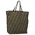 Borsa a mano in tela Zucca FENDI nera e marrone Auth 171652 Nero