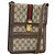 Borsa a Spalla GUCCI GG Supreme Web Sherry Line PVC Beige Rosso Auth ti3724