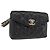 CHANEL Borsa a Vita Matelassé Pelle Nera Oro CC Auth BA10856 Nero D'oro