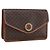Céline Borsa a mano circolare in tela Macadam CELINE in pelle PVC marrone e oro Auth 171869 D'oro