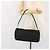 Bottega Veneta Borsa a spalla in tela nera e argento autentica bs33364 Nero - vista 21